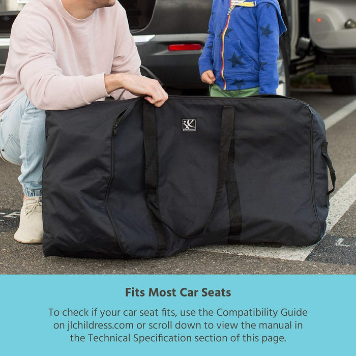 J.L. Childress Universal Side-Carry Car Seat Travel Bag, Black