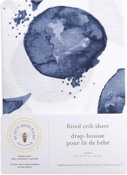 Burt's Bees Baby - Fitted Crib Sheet, Hello Moon!