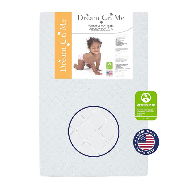 Dream On Me Holly 3” Fiber Portable Crib Mattress