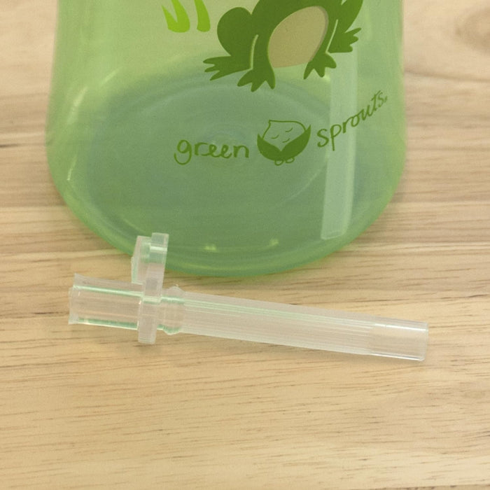Green Sprouts - 5 oz Glass & Sprout Ware Sip & Straw, Light Grapefruit
