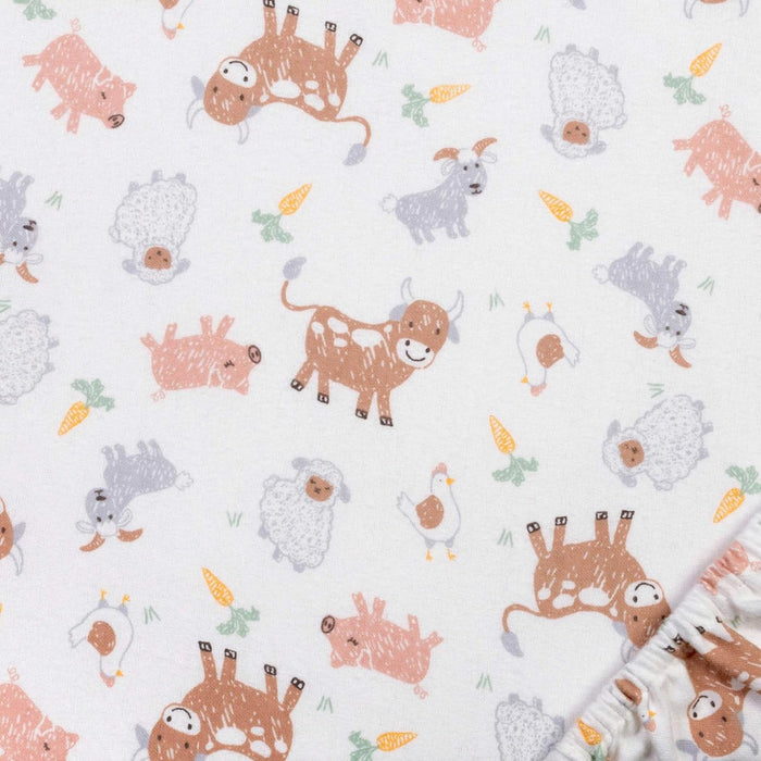 Trend Lab Farm Friends Deluxe Flannel Fitted Crib Sheet