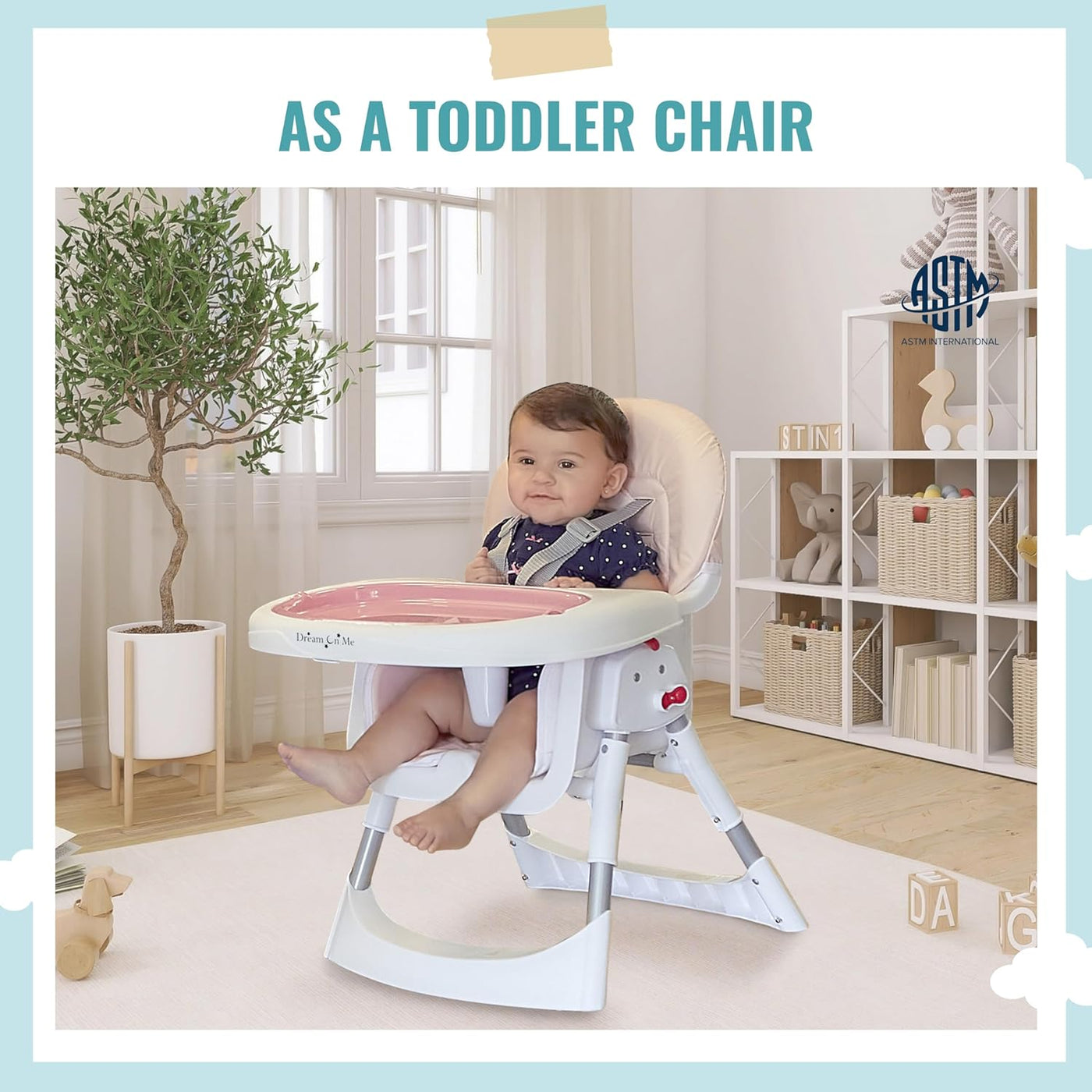 Dream On Me Portable 2-In-1 Table Talk High Chair — buybuy Baby