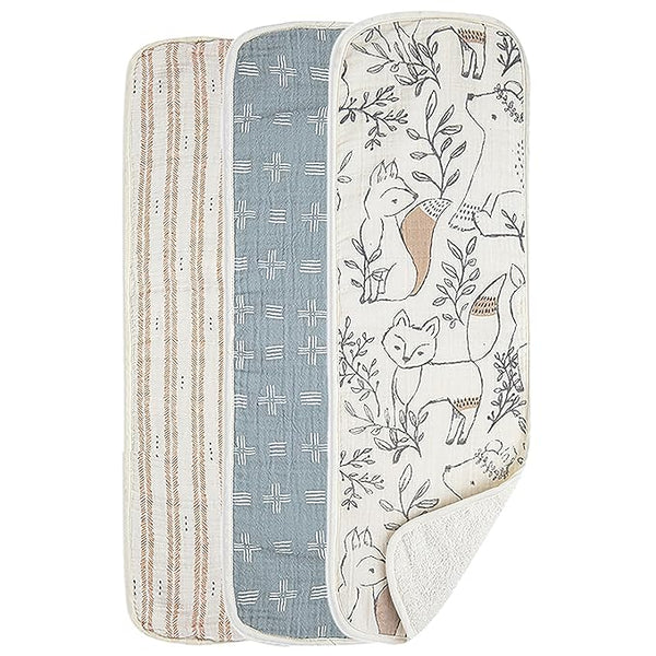 Crane Baby Soft Muslin Absorbent Burp Cloth 3pc.