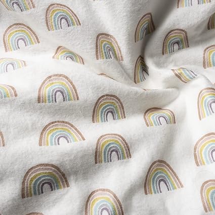 Trend Lab Pastel Rainbow Deluxe Flannel Fitted Crib Sheet