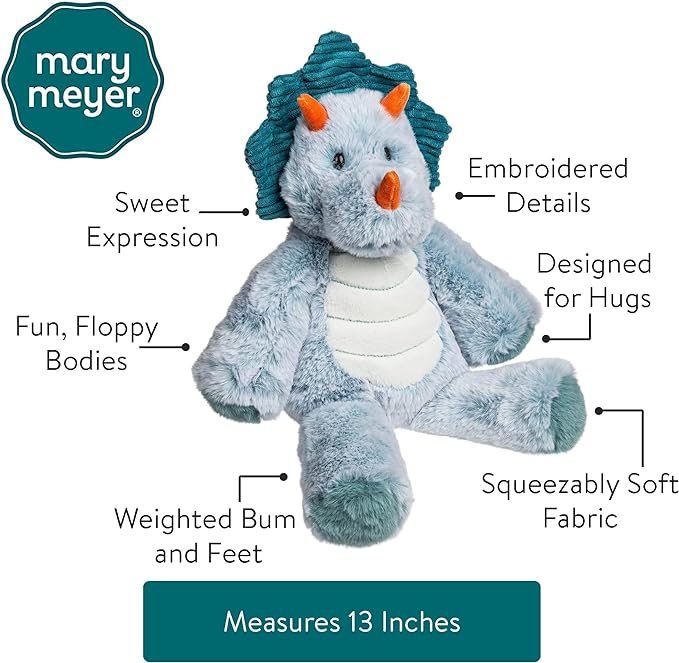 Mary Meyer Marshmallow Triceratops Plush Toy