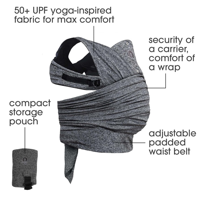Boppy Baby Carrier Adjustable ComfyFit, Heathered Gray