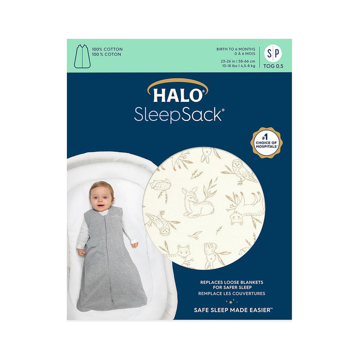 Halo SleepSack Cotton Lullaby Forest cream