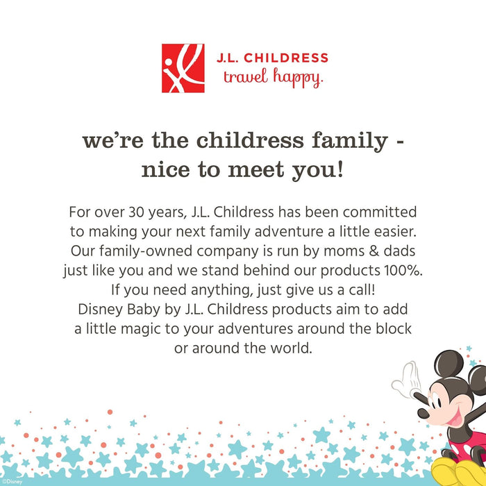 J.L. Childress Disney Baby Portable Changing Station Mickey Minnie Ivory