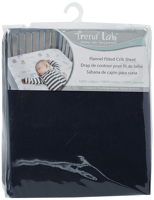 Trend Lab Navy Deluxe Flannel Fitted Crib Sheet