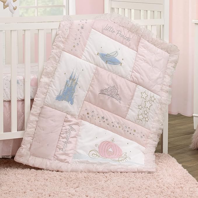 NoJo Disney Princess Enchanting Dreams 3 Piece Nursery Crib Bedding Set