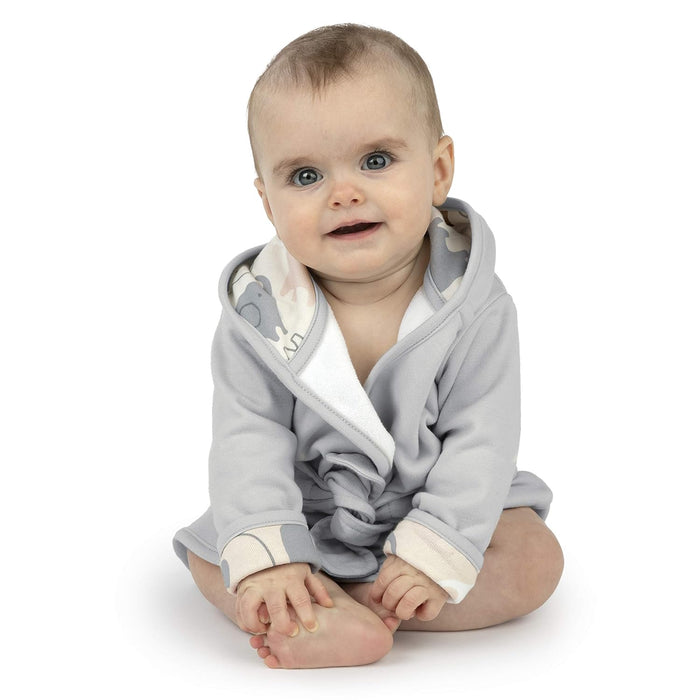 Ingenuity Clean & Cuddly Hooded Baby Bathrobe, Towel & 6-Pack Washcloth Set - Grazer