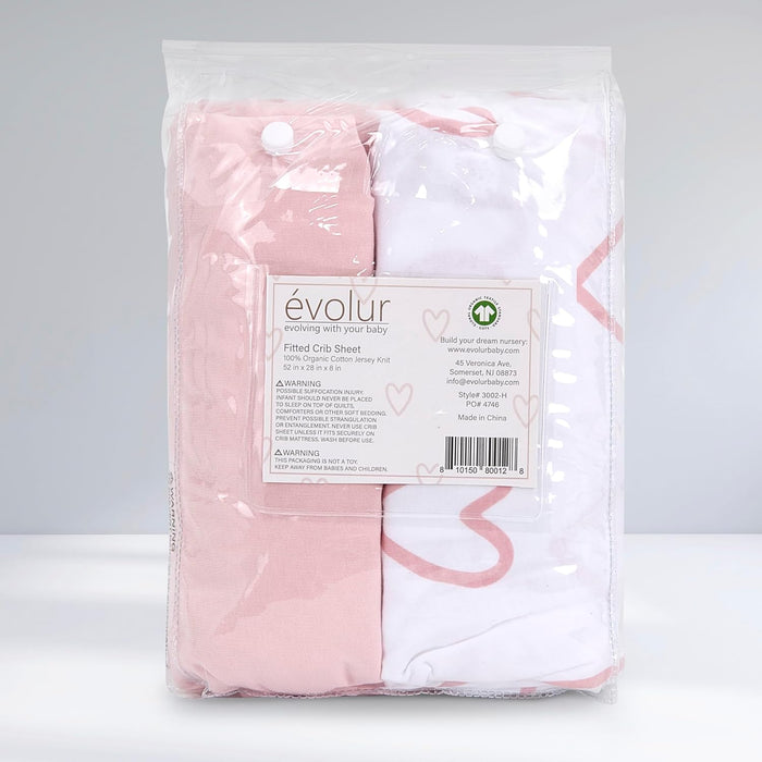 buybuy BABY by Evolur I Heart You 2-Piece Sheet Set