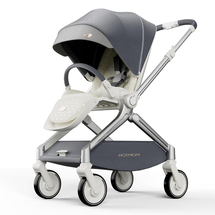 Hot Mom Deluxe Ultra-Light Baby Stroller with Intelligent Reversing Seat & Anti-Shock Tires