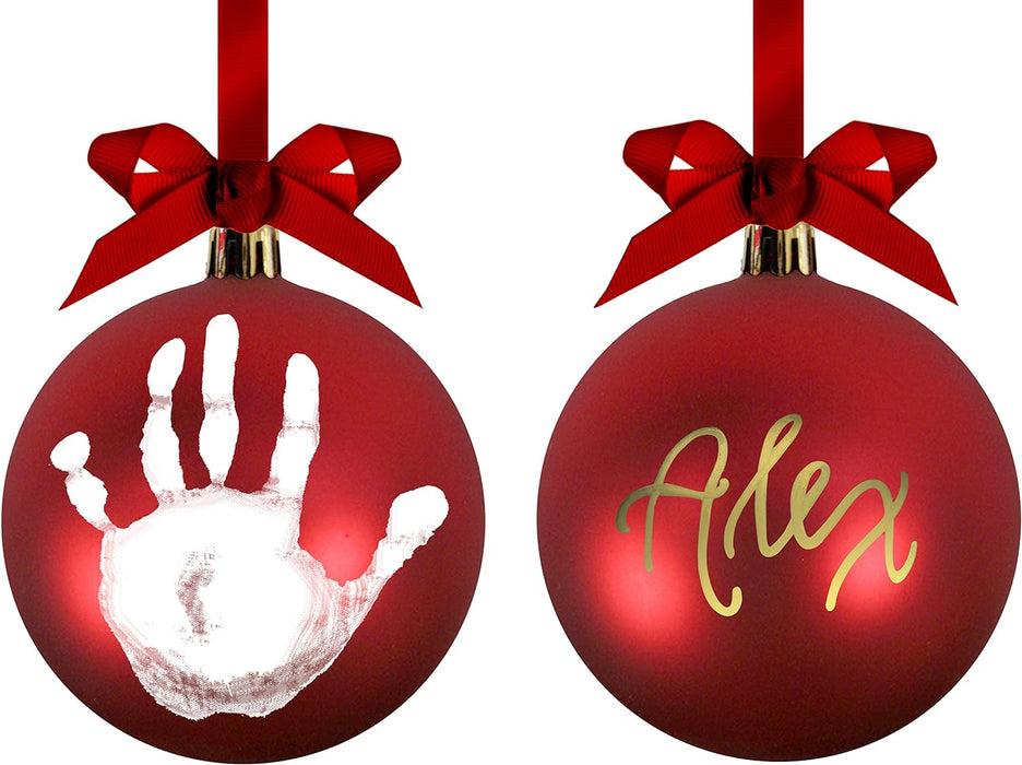 Pearhead Baby Handprint Christmas Ornament Holiday Babyprints Ball Ornament
