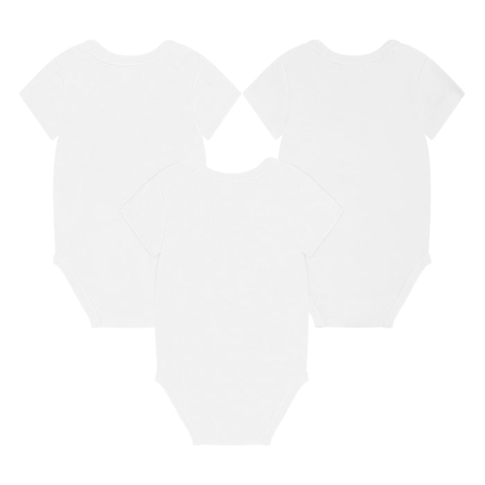 Nike Mini Me 3 Pack Short Sleeve Bodysuits in White