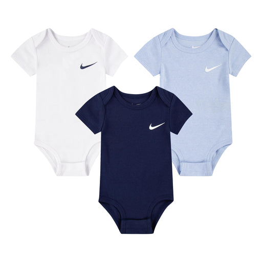 Nike Mini Me 3 Pack Short Sleeve Bodysuits in Midnight Navy