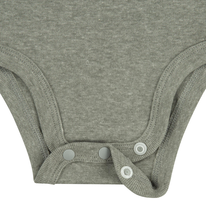 Nike Mini Me 3 Pack Short Sleeve Bodysuits in Dark Grey Heather