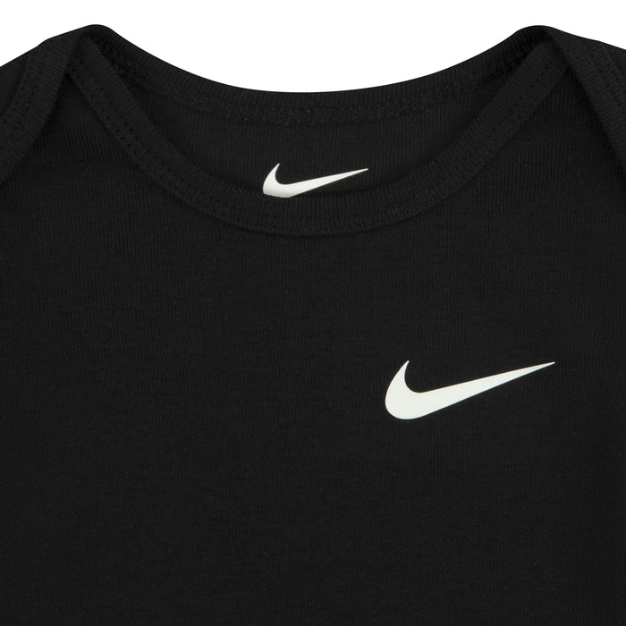 Nike Mini Me 3 Pack Short Sleeve Bodysuits in Dark Grey Heather