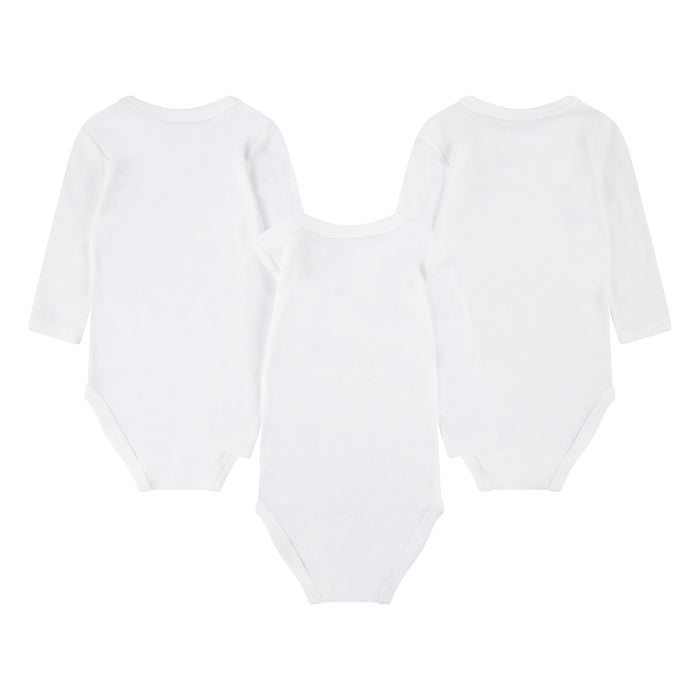 Nike Essentials 3 Pack Long Sleeve Bodysuit in White