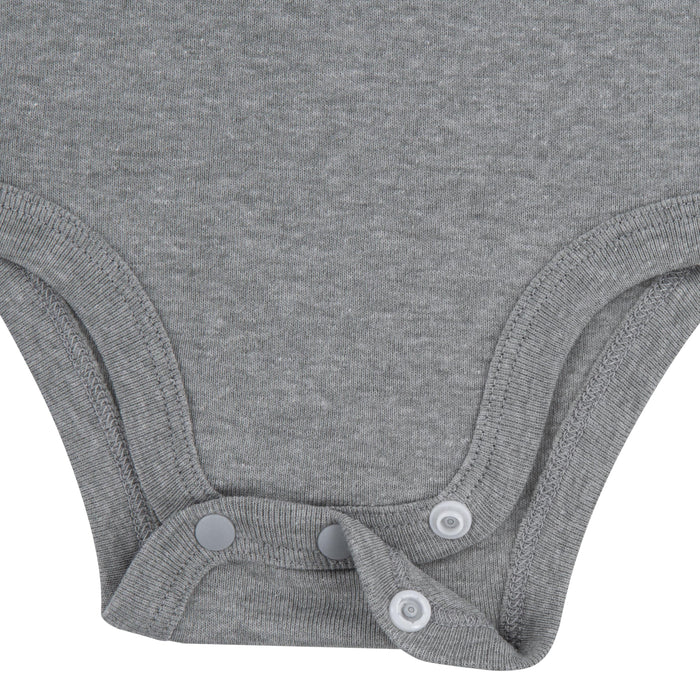 Nike Essentials 3 Pack Long Sleeve Bodysuit in Dark Grey Heather