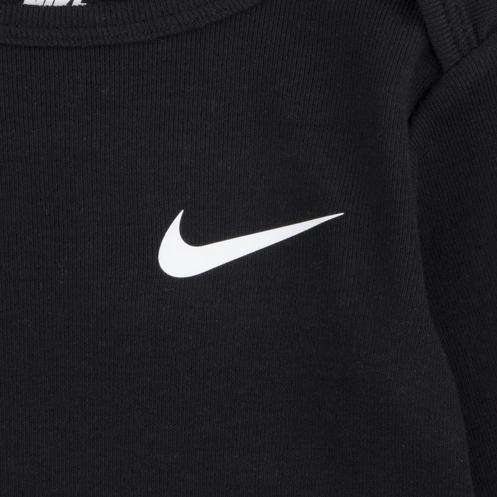 Nike Essentials 3 Pack Long Sleeve Bodysuit in Dark Grey Heather