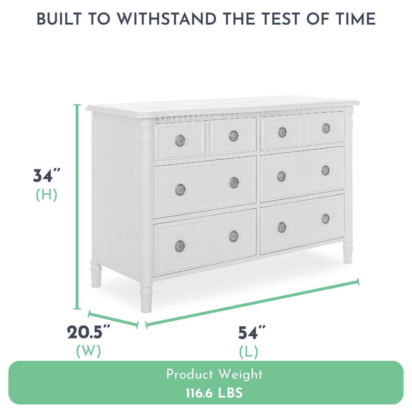 Evolur Julienne 6 Double Dresser — buybuy BABY