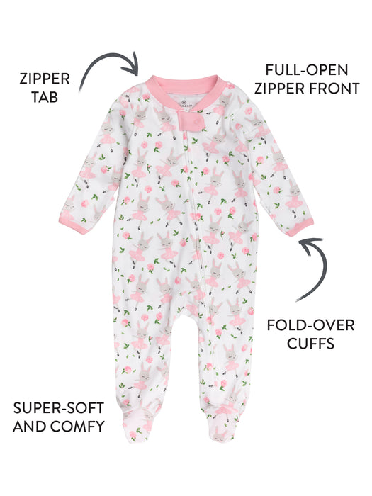 Honest Baby Clothing 2-Pack Organic Cotton Sleep & Plays, Tutu Cute