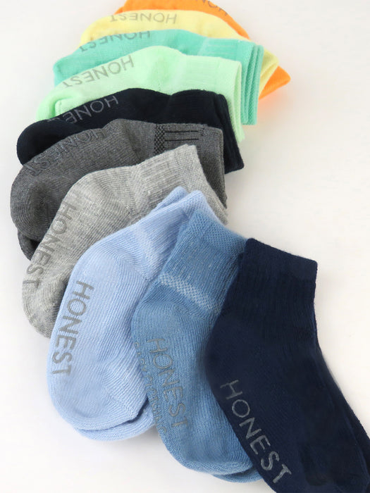 Honest Baby Clothing 10 Pack Organic Cotton Socks, Rainbow Blues