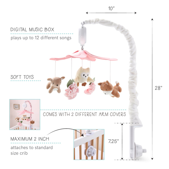 The Peanutshell Little Forest Baby Musical Crib Mobile