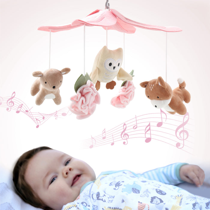 The Peanutshell Little Forest Baby Musical Crib Mobile