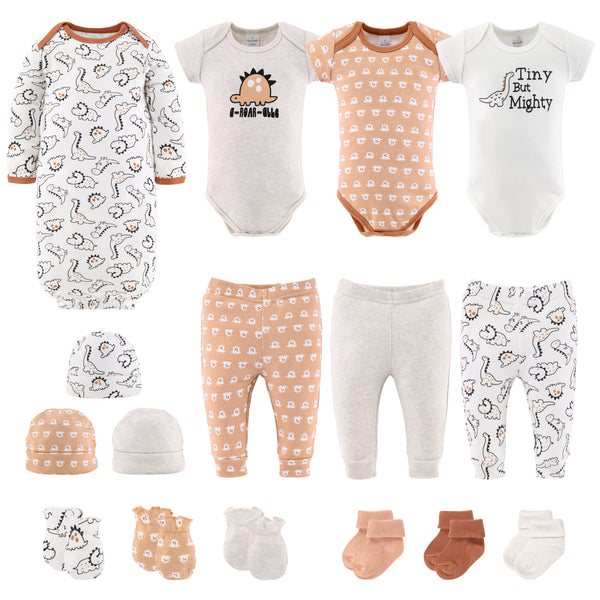 The Peanutshell 16 Piece Layette Set in Tiny Dino