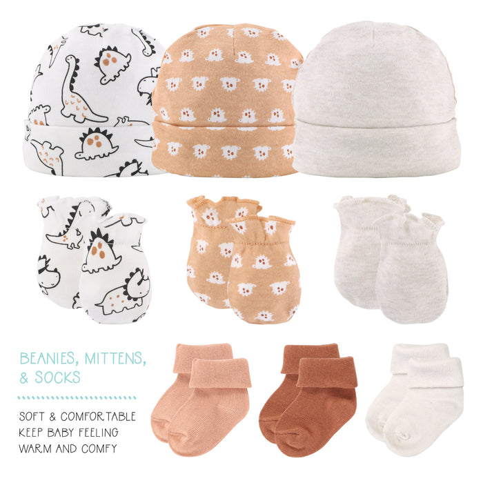 The Peanutshell 16 Piece Layette Set in Tiny Dino