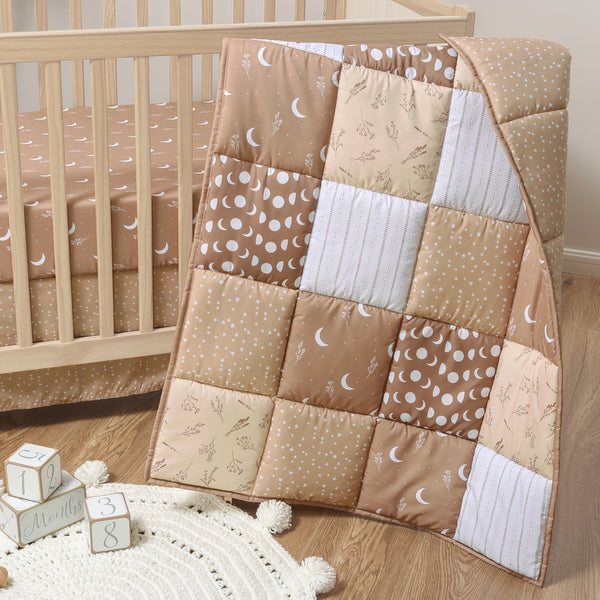 The Peanutshell Crib Bedding Set, Boho Celestial, 3 Pieces