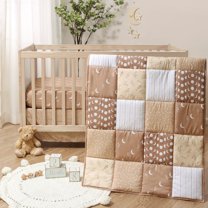 The Peanutshell Crib Bedding Set, Boho Celestial, 3 Pieces