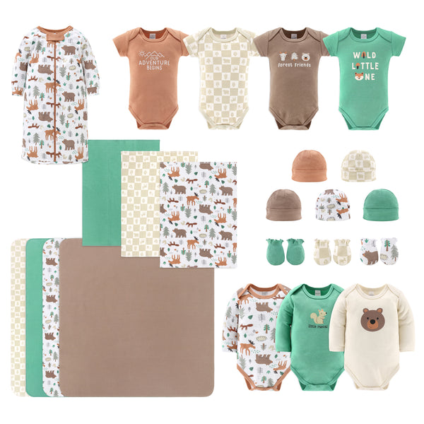 The Peanutshell 23-Piece Layette Gift Set, Wilderlust