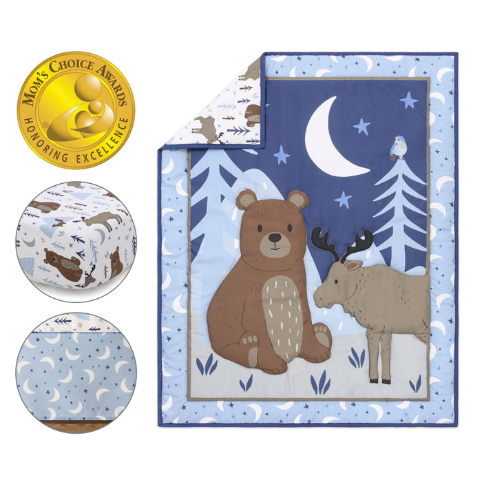 The Peanutshell Crib Bedding Set for Baby Boys, Under the Stars, 3 Pieces