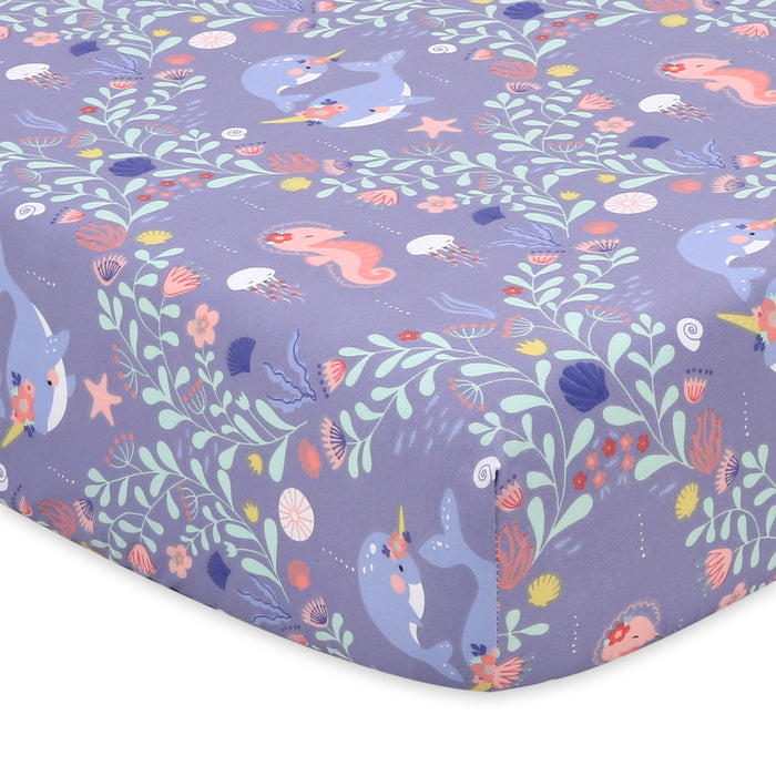 The Peanutshell Girl Ocean 4-Pack Fitted Crib Sheets