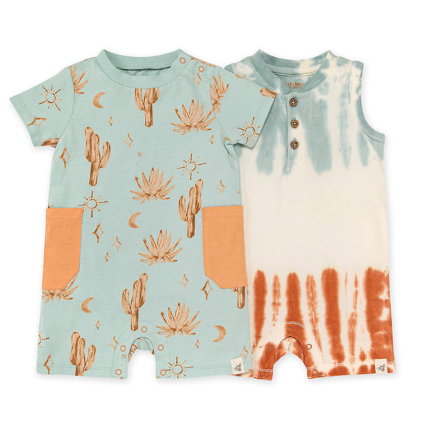 Burt's Bees Baby 2 Pack Desert Daze Romper Set