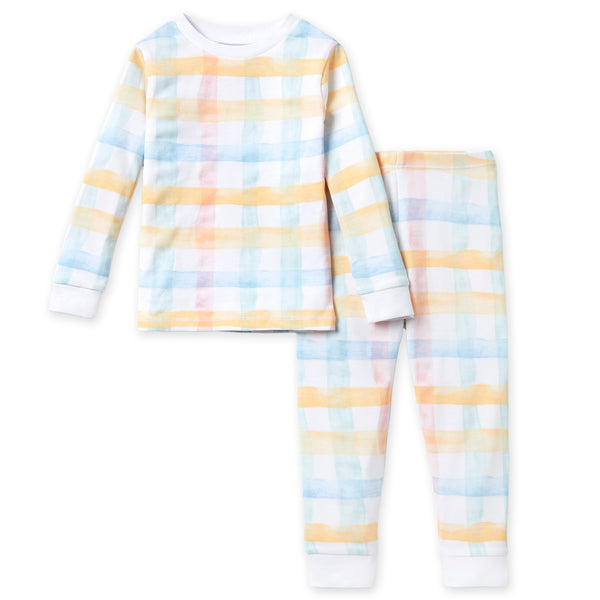 Burt's Bees Baby Multi Buffalo Check Tee & Pant PJ Set