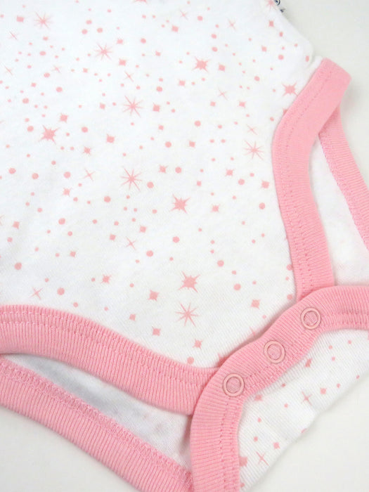 Honest Baby Clothing 5 Pack Organic Cotton Long Sleeve Bodysuits, Twinkle Star Pink