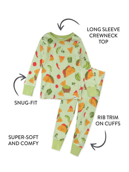 Honest Baby Clothing 2-Piece Organic Cotton Pajama, Taco Time