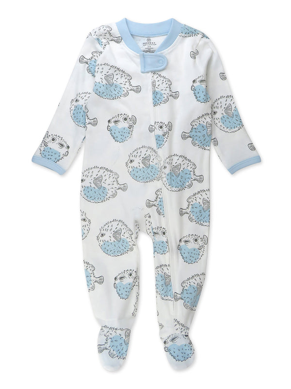 Honest Baby Clothing Organic Cotton Sleep & Play, Blow Fish