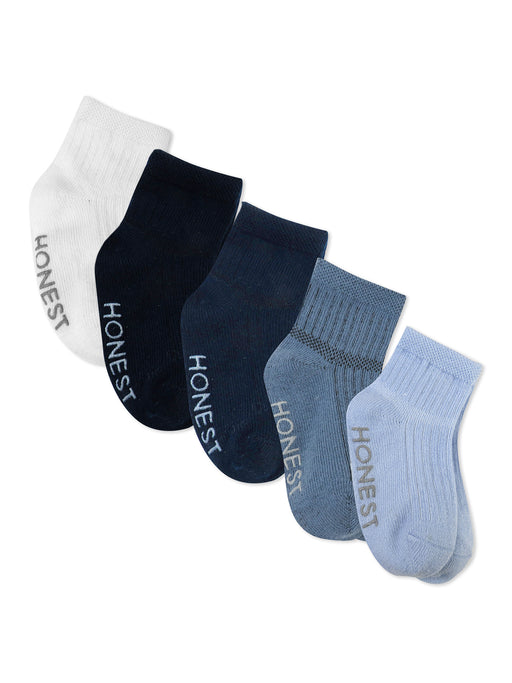 Honest Baby Clothing 5-Pack Socks, Ombre Blues