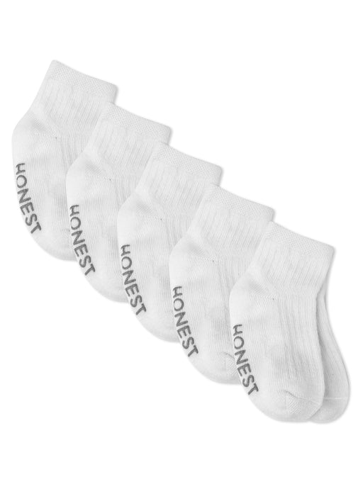 Honest Baby Clothing 5-Pack Socks, White