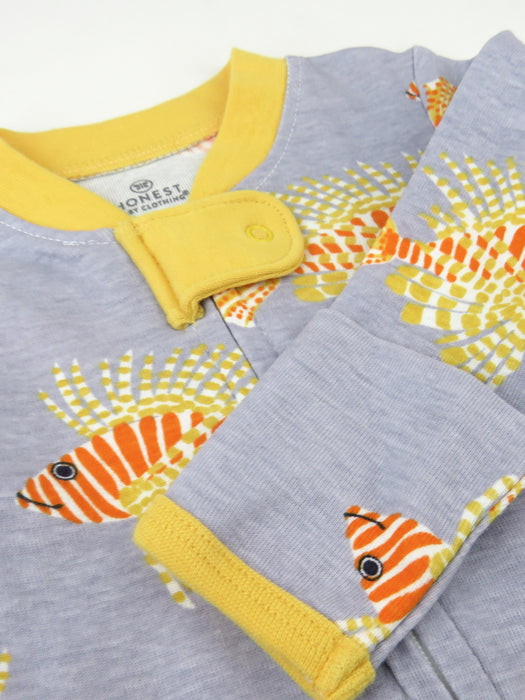 Honest Baby Clothing Organic Cotton Sleep & Play, Lion Fish