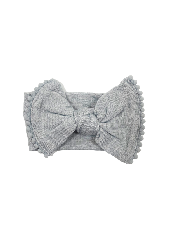 NYGB Large Bow Headband in Grey