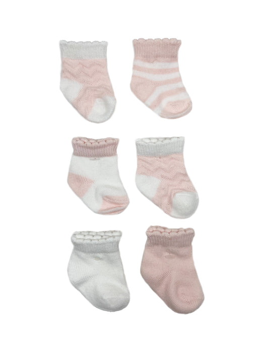 NYGB Pink Chevron Socks, 6 Pairs