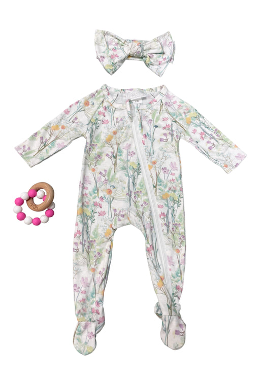 Toby Fairy Painterly Floral Footie Loungewear Set