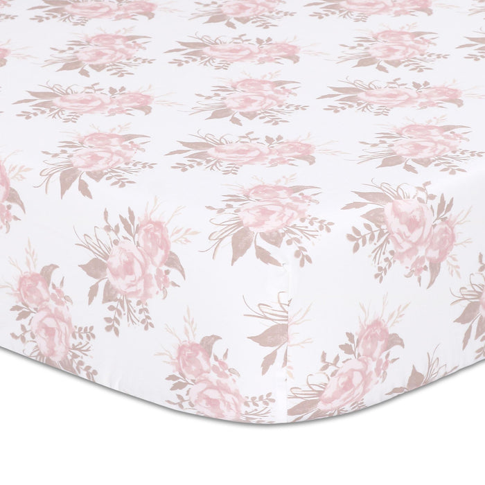 The Peanutshell Fitted Crib Sheet For Baby Girls
