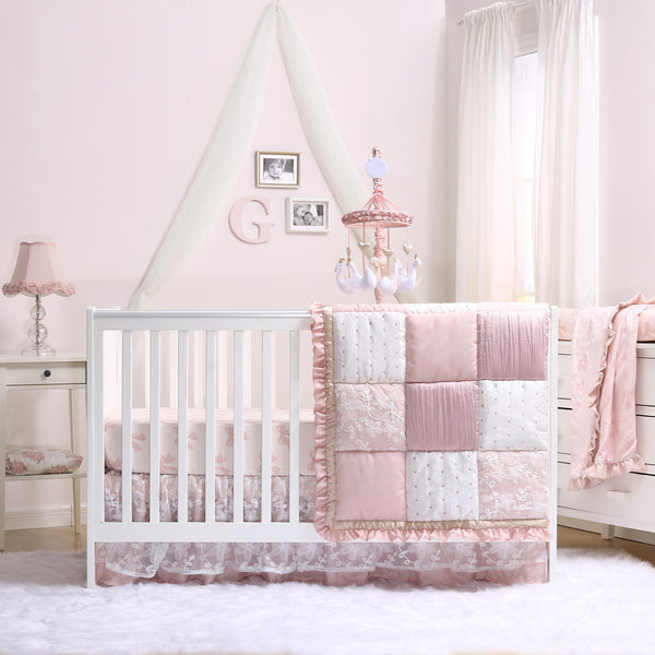 The Peanutshell Grace 4-Piece Crib Set